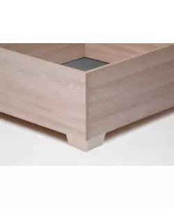 LETTO PIAZZA E MEZZA CONTENITORE CON PIEDINI "HI BOX" OLMO NATURALE 120X190 CM